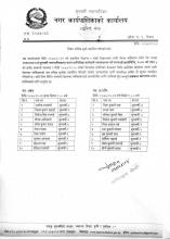 अहेव तथा अ.न.मि. पदको संक्षिप्त सूची प्रकाशित
